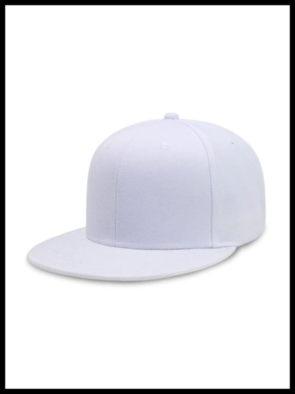 Classic Snapback Flat Bill Hat Adjustable Baseball Cap Solid Plain